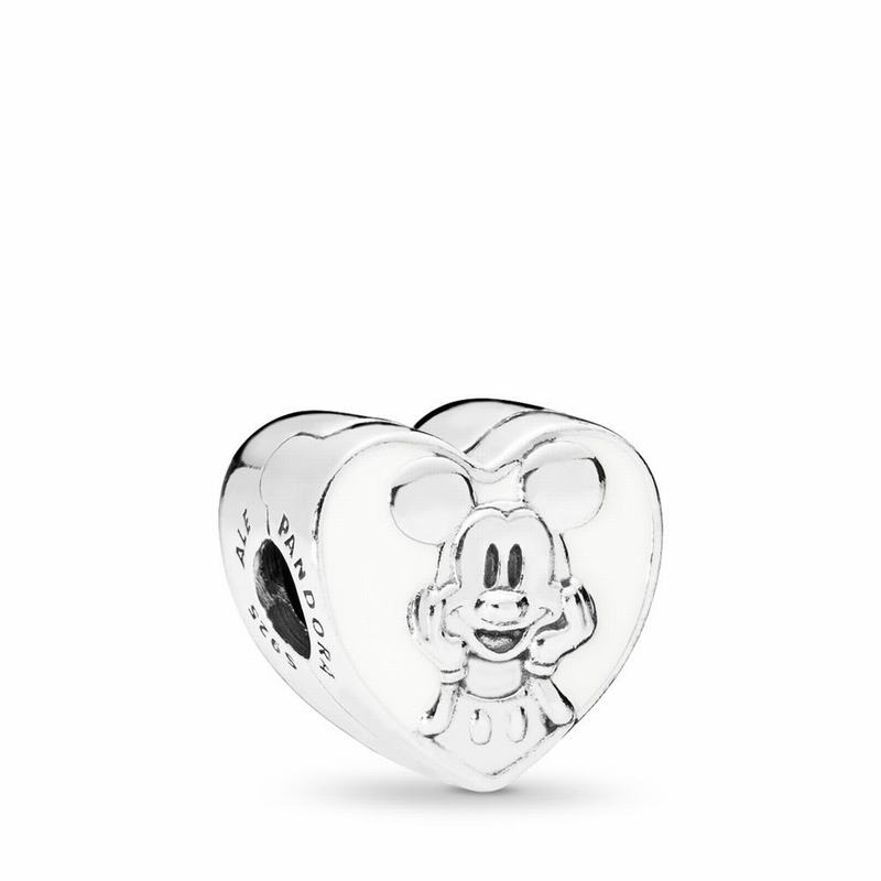 Talismane Pandora Disney Vintage Mickey Clip Argint/Albi (jiNCHAo6)